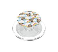 Womens Girls Kids Cute Pastel Kawaii Rainbow Pattern Sloth PopSockets PopGrip pour MagSafe