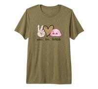 Womens Girls Kids Peace Love Meme Blobfish Lover T-Shirt Haut de Gamme