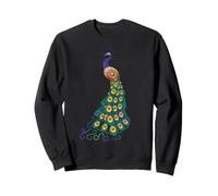 Womens Girls Mens Kids Peacock Art with Blue Feathers Sweatshirt