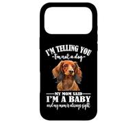 Womens Girls Mom Says Im A Baby Long Haired Dachshund Lover Coque pour iPhone 17 Pro Max