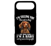 Womens Girls Mom Says Im A Baby Long Haired Dachshund Lover Coque pour iPhone Air
