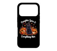 Womens Girls Moms Fall PSL Pumpkin Spice Black Cat Lover Coque pour iPhone 17 Pro