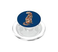 Womens Girls Multicolored Floral Folk Art Ferret Lover PopSockets PopGrip pour MagSafe