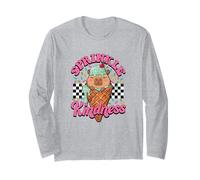 Womens Girls Sprinkle Kindness Ice Cream Capybara Lover Manche Longue