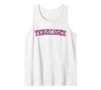 Women's Girls Tennessee Trendy Pink Leopard Animal Print Débardeur