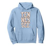 Women's Girls Tennessee Vintage Orange Toile Print Sweat à Capuche