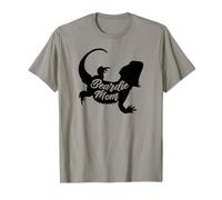 Womens Girls Tiny Dinosaur Beardie Mom Bearded Dragon Lover T-Shirt