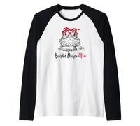 Womens Girls Tiny Dinosaur Lover Glasses Bearded Dragon Mom Manche Raglan
