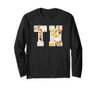 Women's Girls TN Tennessee Floral Fall Spice Print Manche Longue