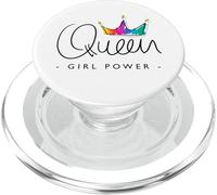 Women's Girls World Queen Graphic Design Tshirt, Queen Style PopSockets PopGrip pour MagSafe