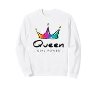 Women's Girls World Queen Graphic Design Tshirt, Queen Style Sweatshirt