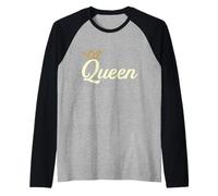 Women's Girls World Queen Style Illustration Graphic Design Manche Raglan