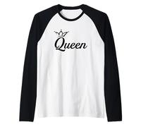 Women's Girls World Queen Style Illustration Graphic Design Manche Raglan