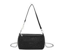 Women's Glitter Shoulder Bag, Sequins Clutch Bag, Shoulder Bag, Fashion Sequins Clutch Bag for Wedding, Prom, Evening Cocktail (Black)