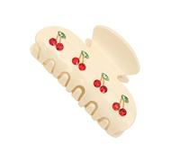 Womens Hair Clips, Acetate Claw Clamp, Non-Slip Cherry Design Barrette, Strong Grip Acrylic Holder for Thick and Fine Hair, Made from High-Quality Acrylic Material, 2.76x1.57in