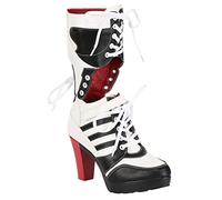 Women's Harlequin High Heel Fancy Dress Costume Boots Size 9