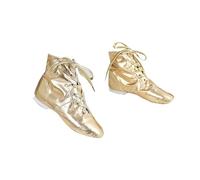 Women's High Top Leather Glitter Dance Yoga Stage Performance Enfant Adulte Jazz Boots Chaussures Large K Bottines Femme, or, 41 EU