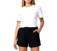 Women's High Waisted Linen Shorts Summer Casual Drawstring Waist Loose Fit Beach Pants with Pockets for Ladies Girls Holiday Travel