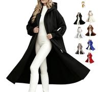 Women's Hooded Long Sleeve Knitted Sleeves Patchwork Casual Jacket