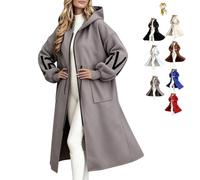 Women's Hooded Long Sleeve Knitted Sleeves Patchwork Casual Jacket