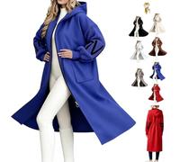 Women's Hooded Long Sleeve Knitted Sleeves Patchwork Casual Jacket
