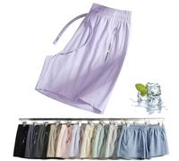 Women's Ice Silk Quick Drying Stretch Shorts,Breathable Casual Drawstring Beach Shorts,Running Athletic Shorts