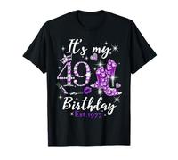 Womens It’s My 49th Birthday Queen Est 1977 49 Years Old T-Shirt