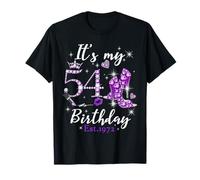 Womens It’s My 54th Birthday Queen Est 1972 54 Years Old T-Shirt