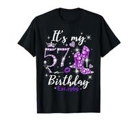 Womens It’s My 57th Birthday Queen Est 1969 57 Years Old T-Shirt