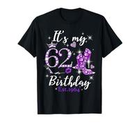 Womens It’s My 62nd Birthday Queen Est 1964 62 Years Old T-Shirt