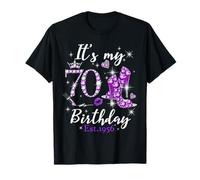 Womens It’s My 70th Birthday Queen Est 1956 70 Years Old T-Shirt
