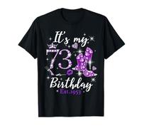 Womens It’s My 73rd Birthday Queen Est 1953 73 Years Old T-Shirt