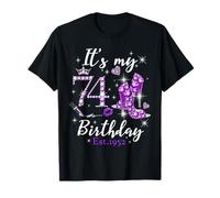 Womens It’s My 74th Birthday Queen Est 1952 74 Years Old T-Shirt