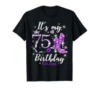 Womens It’s My 75th Birthday Queen Est 1951 75 Years Old T-Shirt