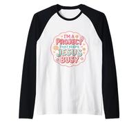 Womens Je suis Un Projet Qui Tient Jésus occupé | Funny Christian Manche Raglan