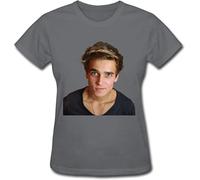Women's Joe Sugg (Thatcherjoe) Art T Shirt Grey Manches Courtes(Small)