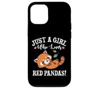 Womens Kawaii Cartoon Just A Girl Who Loves Red Pandas Lover Coque pour iPhone 12/12 Pro
