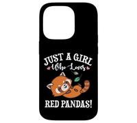 Womens Kawaii Cartoon Just A Girl Who Loves Red Pandas Lover Coque pour iPhone 14 Pro