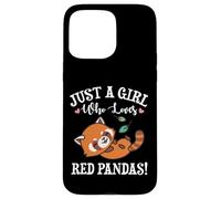 Womens Kawaii Cartoon Just A Girl Who Loves Red Pandas Lover Coque pour iPhone 15 Pro Max