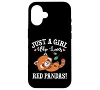 Womens Kawaii Cartoon Just A Girl Who Loves Red Pandas Lover Coque pour iPhone 16