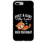 Womens Kawaii Cartoon Just A Girl Who Loves Red Pandas Lover Coque pour iPhone 7 Plus/8 Plus