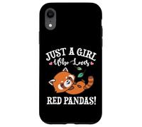 Womens Kawaii Cartoon Just A Girl Who Loves Red Pandas Lover Coque pour iPhone XR