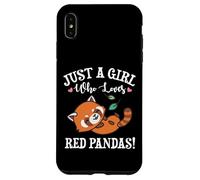 Womens Kawaii Cartoon Just A Girl Who Loves Red Pandas Lover Coque pour iPhone XS Max