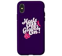 Womens Kickboxer Boxing: Heels Off, Gloves on Coque pour iPhone X/XS