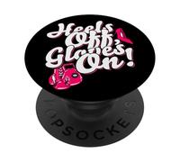 Womens Kickboxer Boxing: Heels Off, Gloves on PopSockets PopGrip Adhésif