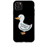 Womens Kids Funny No Thoughts Just Vibes Duck Lover Coque pour iPhone 11 Pro Max