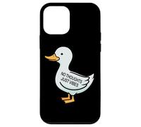 Womens Kids Funny No Thoughts Just Vibes Duck Lover Coque pour iPhone 12 Mini