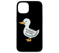Womens Kids Funny No Thoughts Just Vibes Duck Lover Coque pour iPhone 13