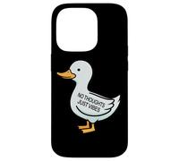 Womens Kids Funny No Thoughts Just Vibes Duck Lover Coque pour iPhone 14 Pro