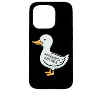 Womens Kids Funny No Thoughts Just Vibes Duck Lover Coque pour iPhone 15 Pro